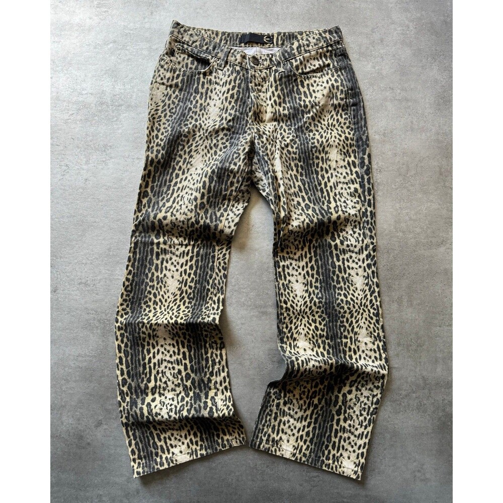 SS2006 Cavalli Leopard Print Pants Vintage Roberto Cavalli Women’s 29 / 43